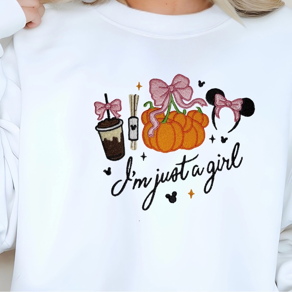 I’m just a girl Embroidered Sweatshirt